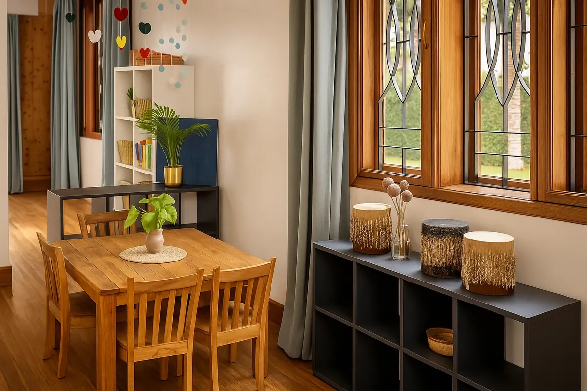 Warm wooden classroom corner at The Little Nest Arusha